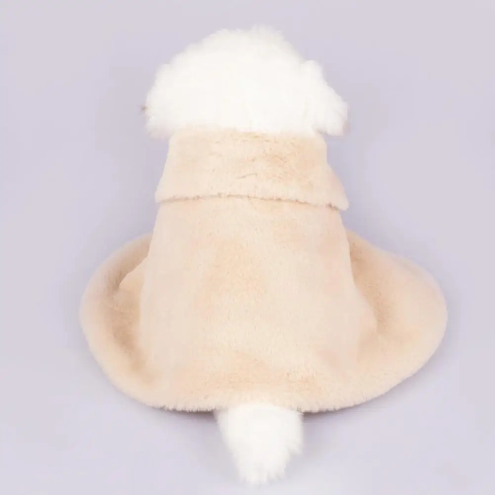 Soft Pet Cape Buckle Closure Keeping Warmth Skin Friendly Dogs Cloak Coat Pet Small Animals Dogs Cats Supplies Winter Clothes