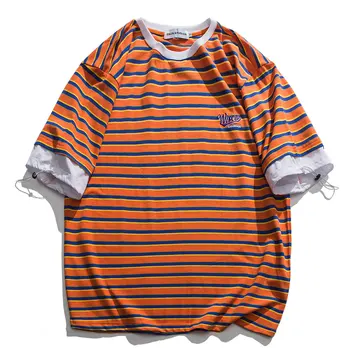 

Women Mens Summer Streetwear Cotton Tshirt 2020 Harajuku Hip Hop Men Stripes Funny T-shirt Women Hypebest Fashion Tops Tees