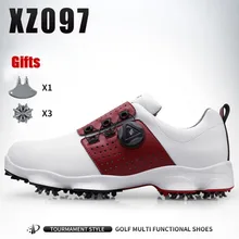 PGM обувь для гольфа мужские активные шипы Гвозди обувь для гольфа водонепроницаемые Нескользящие ручки пряжки быстро вращающиеся шнуровка кроссовки для гольфа XZ097