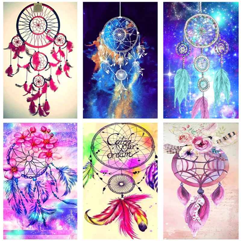 

Full Drill Diamond Painting Embroidery DIY Colorful Dreamcatcher Diamond Painting Lifstyle for Interest Home Decoration Gift