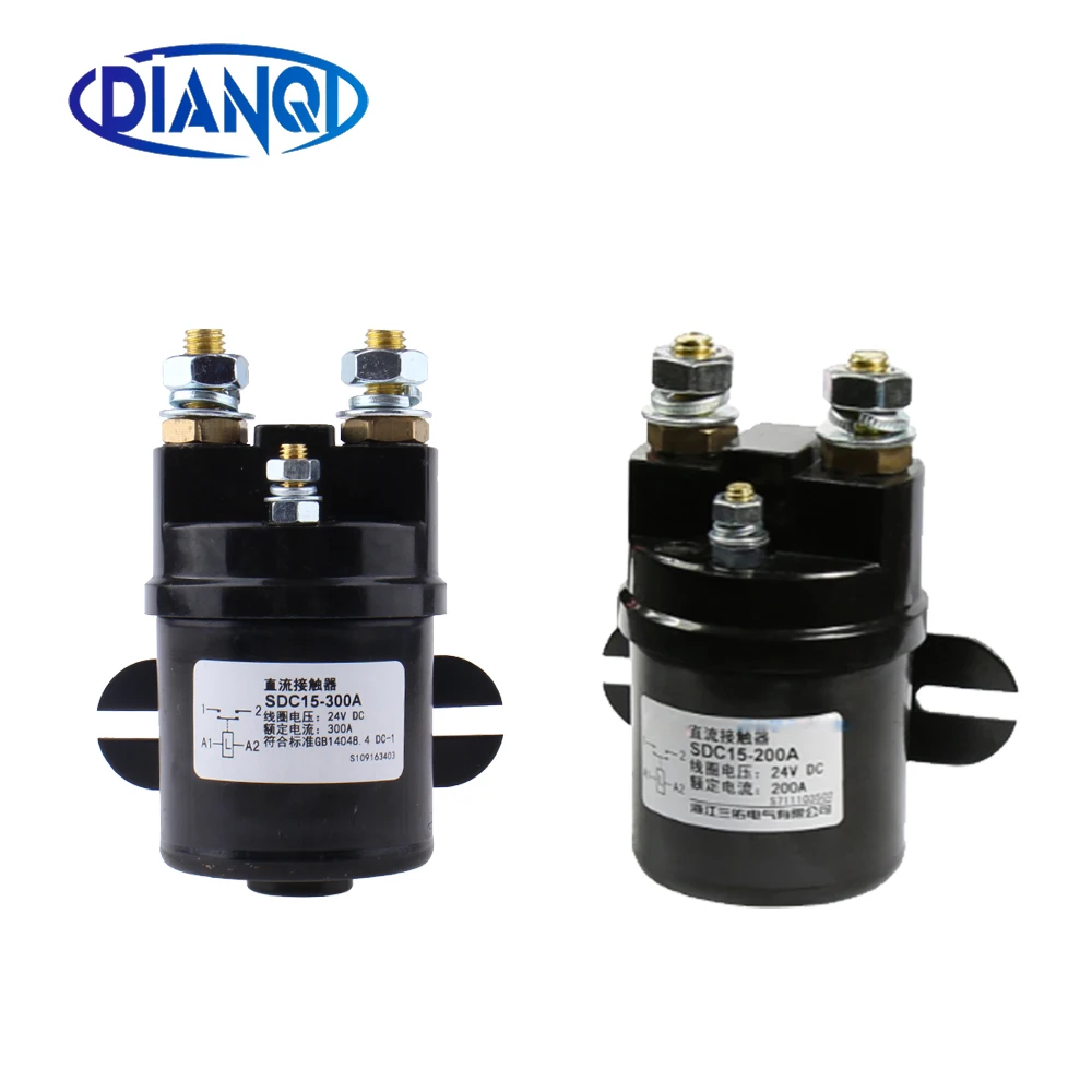SDC15-100A 200A 300A DC замыкатели 1NO для автомобилей и систем управления 12 В 24 в 72 нормально