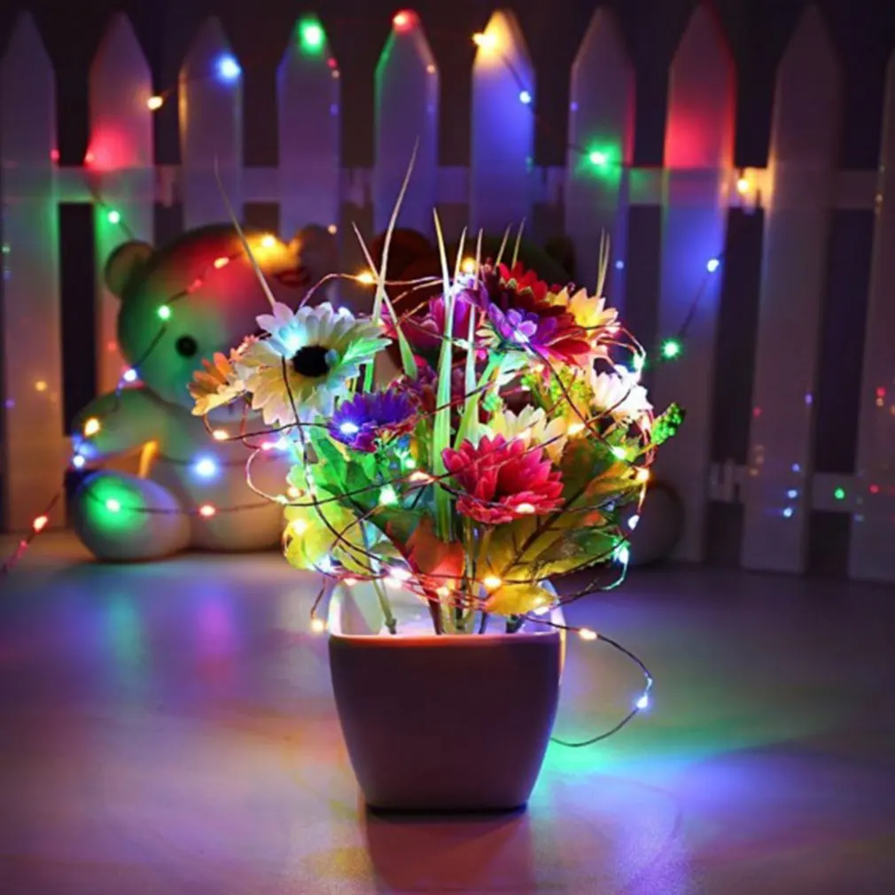Waterproof Function Brightness Saving Environmental Protection Waterproof Christmas 100led Solar Copper Wire String