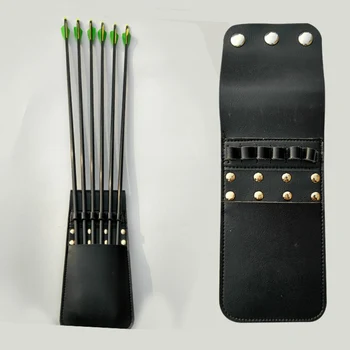 

New Leather Arrow Durable Portable Quiver Back Pocket Capable Of Loading 6 Arrows Holder Trouser Sack NEW!