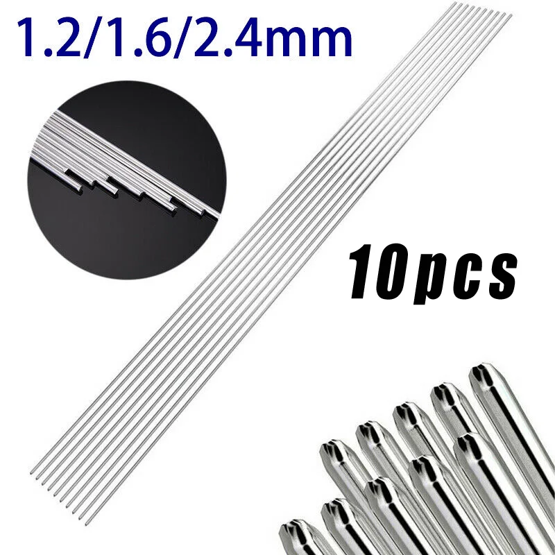 plastic welding rods harbor freight 10pcs Welding Rods TIG Weld Bars Cored 1.2mm / 1.6mm / 2.4mm 316L Stainless Steel  Wire 330mm Low Temperature stick welding electrode