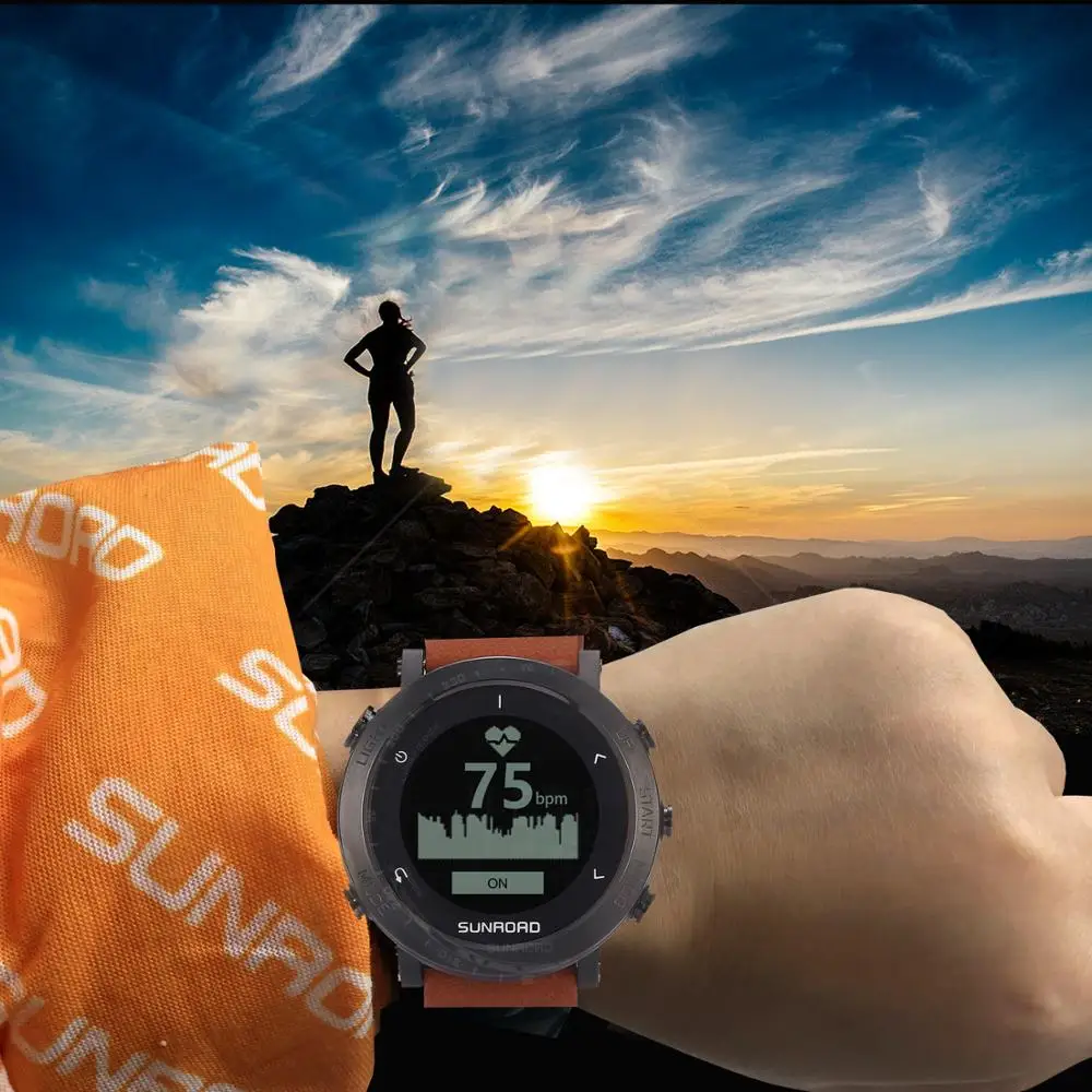 Sunroad Men's Digital Smart GPS Heart Rate Sports