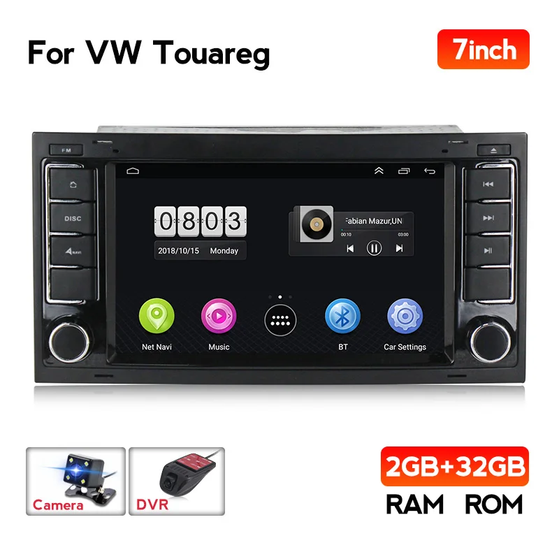 Автомагнитола 1024x600 HD Android мультимедийный плеер GPS для Volkswagen VW Touareg Multivan 2002-2010 WIFI BT FM