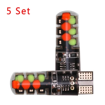 

5 Sets T10 12V RGB Light 1.3W Accessory Parts Replacement Remote Control