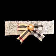 Галстук-бабочка кружевная Свадебная подвязка Подвязки Свадебные Подвязки Пояс свадебное белье белые Подвязки Свадебные аксессуары