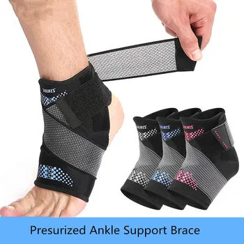1 Stuk Enkelbrace Compressie Anti-Verstuiking Band 3D Wave Enkel Protector Basketbal Voetbal Sport Running Elastische Bandages