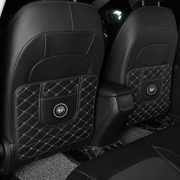 

1PC Car Seat Anti-Kick Anti-Kick Mat Fiber Leather Car Styling For Alfa Romeo 159 147 156 Giulietta 147 159 Mito Accessories