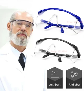 

Transparent Protective Anti Dust Goggles Anti Fog Proof Eye Protection Goggles HD Antiviral Eyewear Clear PC-Safety Glasses Tool