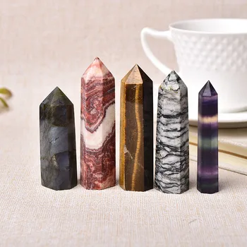 

30PCS Natural Crystal Quartz Healing Stone Handmade custom size 80mx25mm dimensioning Error 2 mm