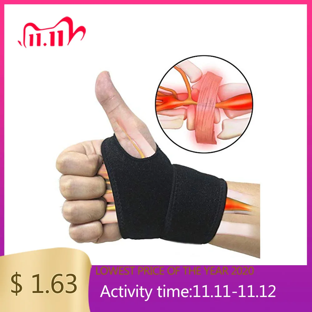 1PCS Reversible Wrist Brace Support Fitted Right/Left Thumb Stabilizer