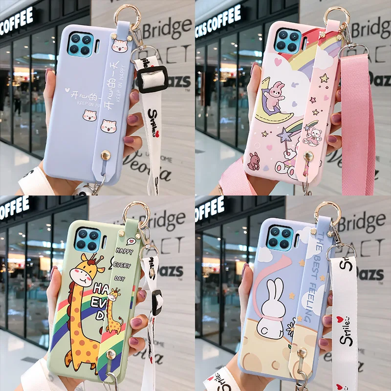 Pour OPPO A93 étui personnalisé bracelet mignon dessin animé patten coque de téléphone silicone souple anti chute arrière housse | AliExpress