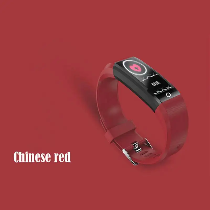 Red Bracelet Умный Браслет, фитнес-трекер, счетчик шагов, монитор активности, умный Браслет, будильник, напульсники и ремешок на запястье - Цвет: Red Bracelet
