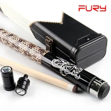 

FURY LE-4 Pool Cue 11.75mm 12.75mm Tip Snakeskin Handle Canadian Maple Billiard Cue Stick Pool Stick Kit HT KT Professional XTC