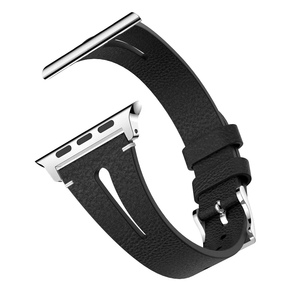 Ремешок из натуральной кожи для Apple Watch Band Series 4 3 2 1 38 мм 42 мм 40 мм 44 мм сменный браслет наручных часов браслет ремень
