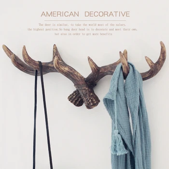

Home Christmas decorations antlers decorative wall hanging coat rack creative porch door wall decoration wall key hook
