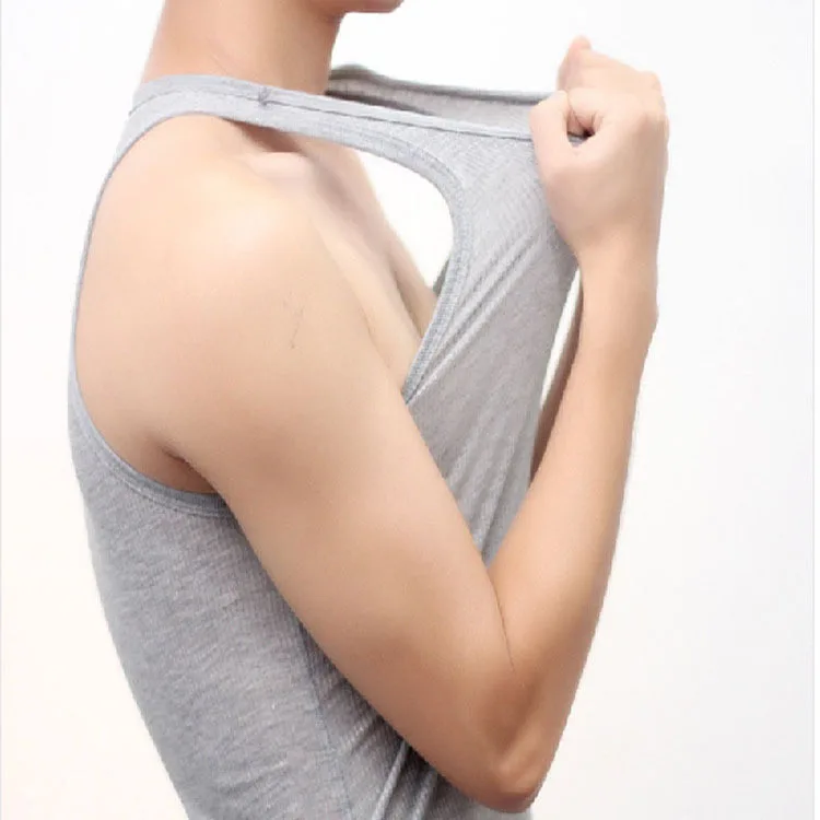 

2019 Summer Men Cotton O-neck Vest Top Male Sleeveless Plus Size Top T-shirts 4XL