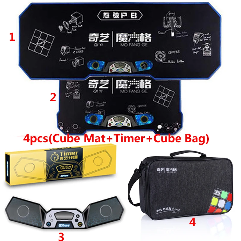 Educativos para Crianças Qiyi Mofangge Cubo Conjunto Almofada Esteira Temporizador Valk3 Elite m Cubos Mágicos 2x2 3x3 4x4 5x5 6x6 7x7 Bolsa Velocidade Jogos Brinquedo 17 Conjunto de cubos mágicos qiyi mofangge, com