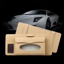 3 в 1 Автомобильный Органайзер CD сумка для хранения в автомобиле солнцезащитный козырек коробка для салфеток грузовик DVD диск чехол для карт сумка-Органайзер бумажный держатель для салфеток