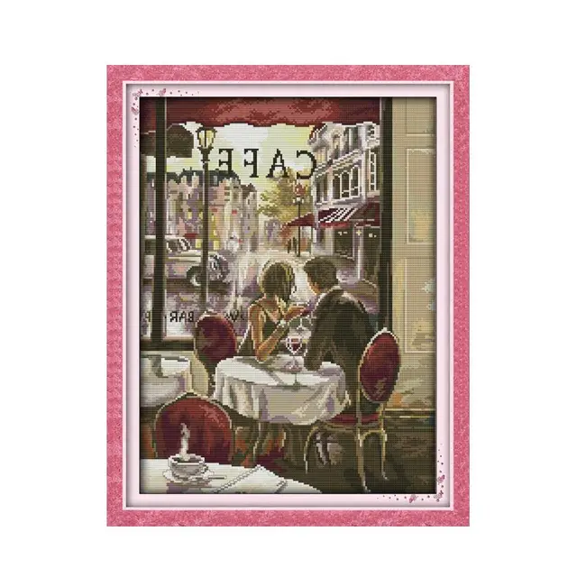 Sweet Couple Series Cross Stitch Kit 14ct 11ct Canvas Printing Embroidery Set DIY Needlework Home Decoration Painting Lover Gift R519