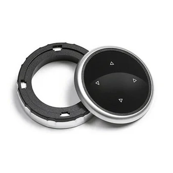 

Front Multi-media Knob Cover Button Silver+Black Small Replace For BMW F10