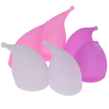 

1pc Women Medical Grade Silicone Menstrual Cup Feminine Hygiene Menstrual Period Cup For Lady Girls