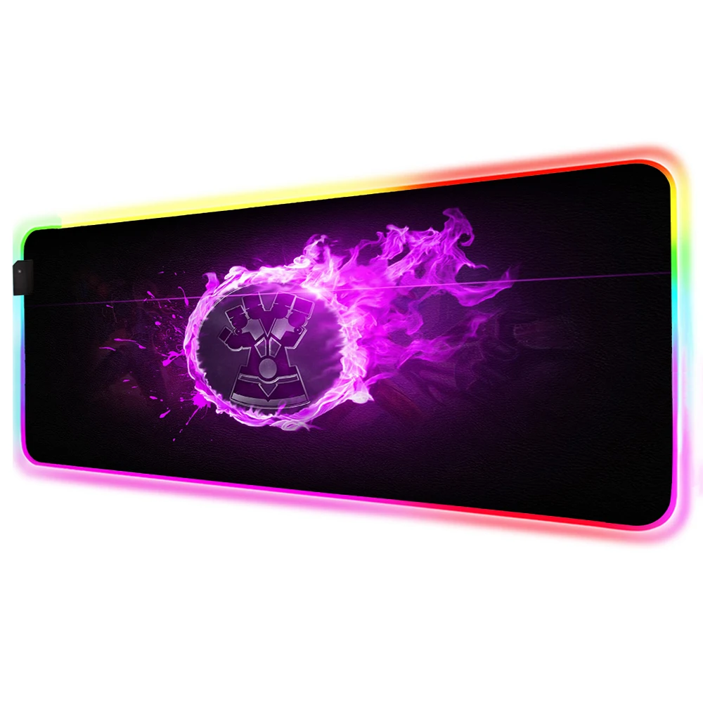 

Laptop RGB Mouse Pad Draven League of Legends Player Accessories Character LOGO LED MousePad XXL Game Rubber Pad with Backlight