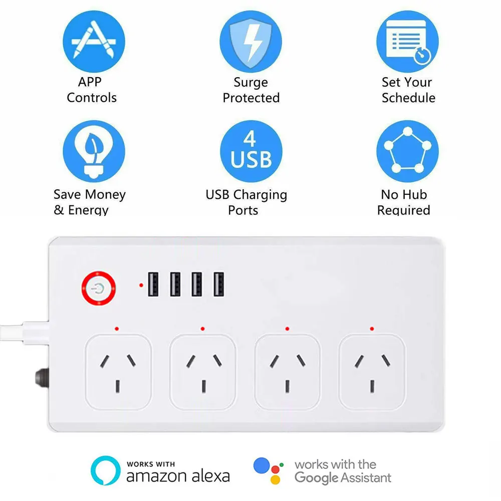 UseeLink Смарт Мощность полосы Zigbee бар несколько розетки удлинитель с 4USB и 4