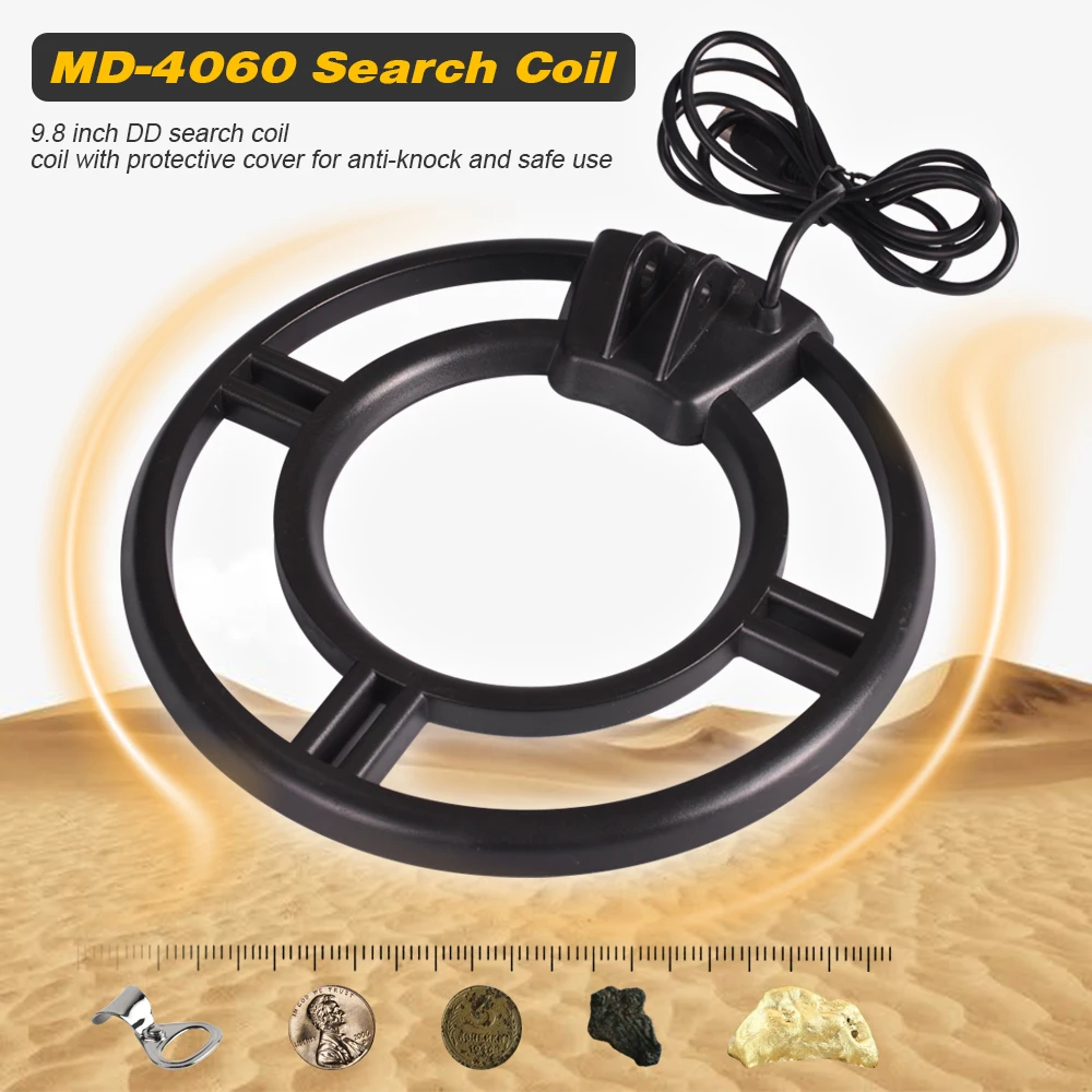 

MD-4060 Search Coil Professional Metal Detector Accessories Detector Gold Digger Treasure Hunter Metal Finder Tool Headphone