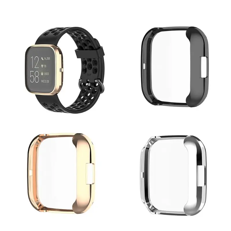 ТПУ чехол на весь корпус из Экран протектор Защитный чехол Крышка Для Fitbit Versa 2 часы 41,8 мм