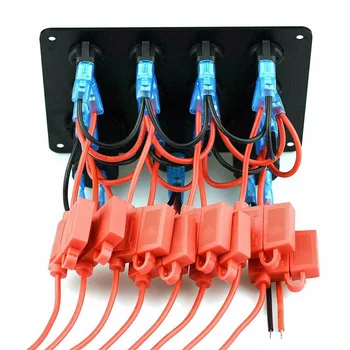 

RV Car Marine Boat 8Gang Waterproof Circuit Breaker Toggle Switch Panel 12V 4.2A Switch Panel