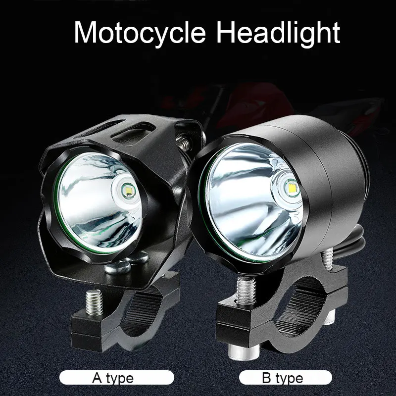 10W Waterproof Motocycle LED Headlight Motor Trailer Single Lamp Motorbike  Driving Spotlights Headlamp 4-85V