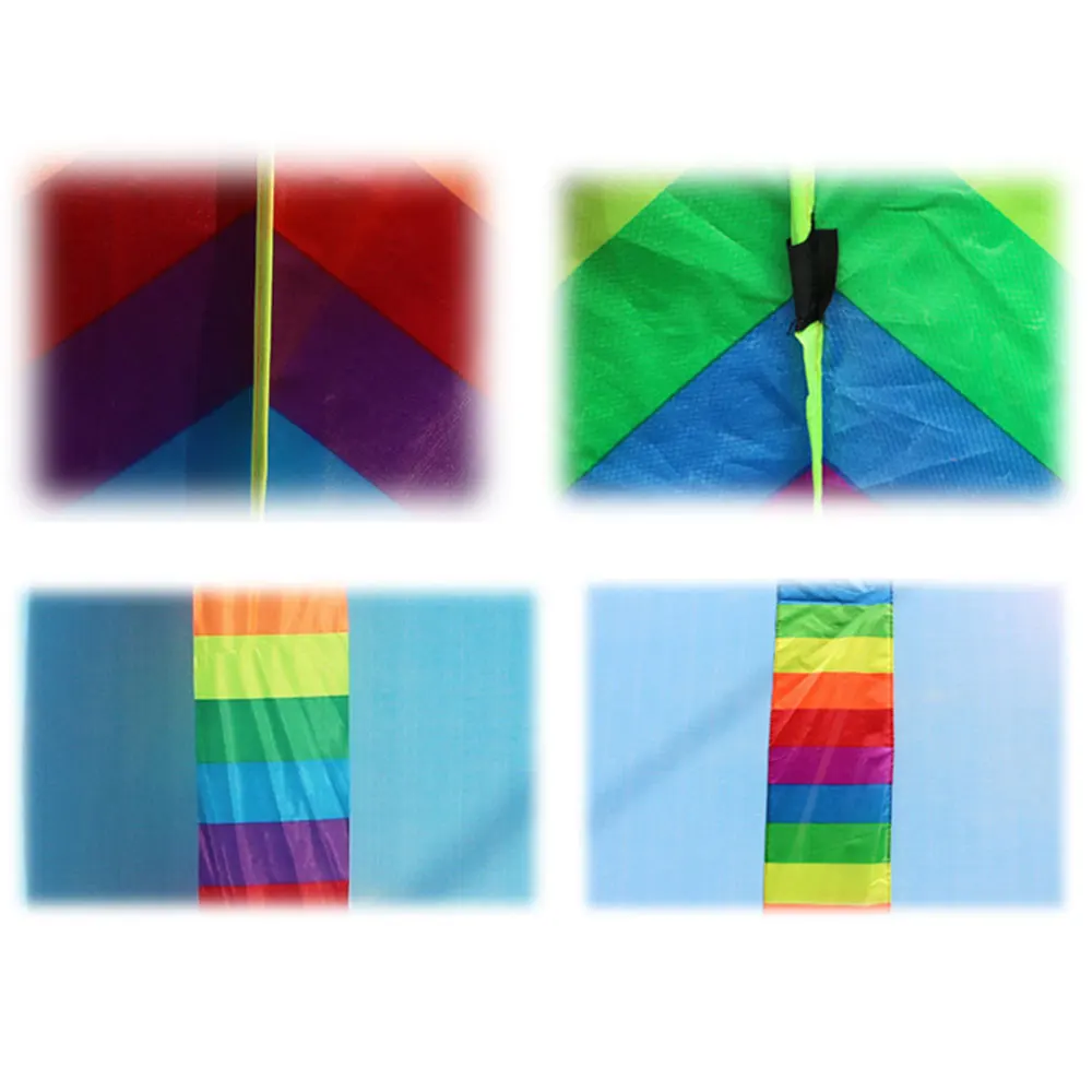 Long Kite Rainbow Kite Exercise Good Weather Empty Spaces Multicolor Chemical Fiber Cloth Kite Children Toy Beginning Ability
