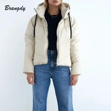 Women's PU Leather Parkas Jacket Hoodies Warm Coat Winter Thick Long Sleeve Zipper Outerwear Faux Leather za 2020 Black Clothing