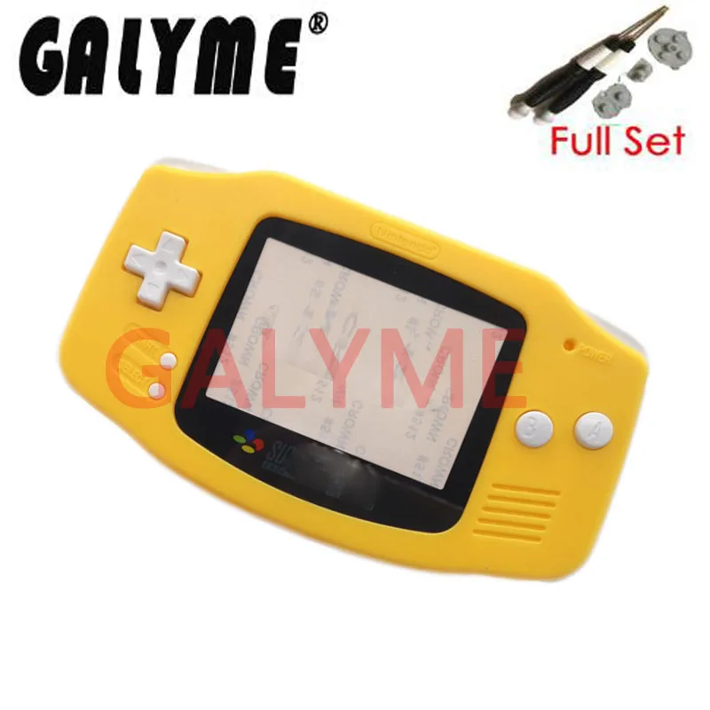 Корпус для игровой консоли Nintendo Game Boy GBA полноразмерный корпус желтого цвета