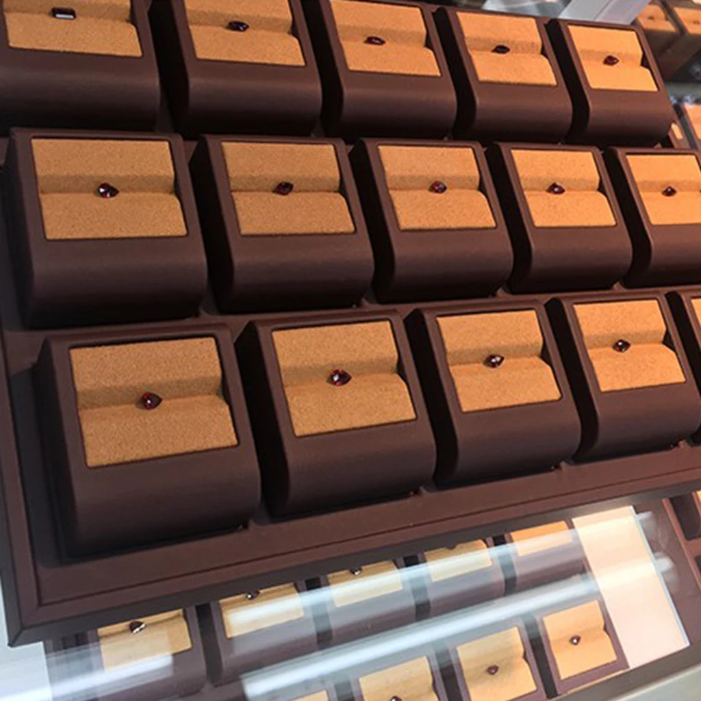 Handmade Wooden Gemstone Ruby Display Box Diamond Crystal Storage Case White