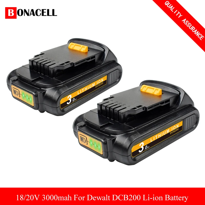 18/20V 3.0AH Li Ion DCB200 Батарея для Dewalt 20V Max инструменты DCB205 DCB206 DCB204 DCB203 DCB182 DCB180 DCB230 DCD ДДП серии DCG|Перезаряжаемые