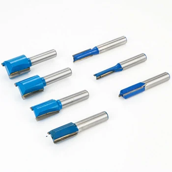 

7pcs Steel Straight Router Bits Set Woodworking Milling Cutter 8mm Shank 6-20mm