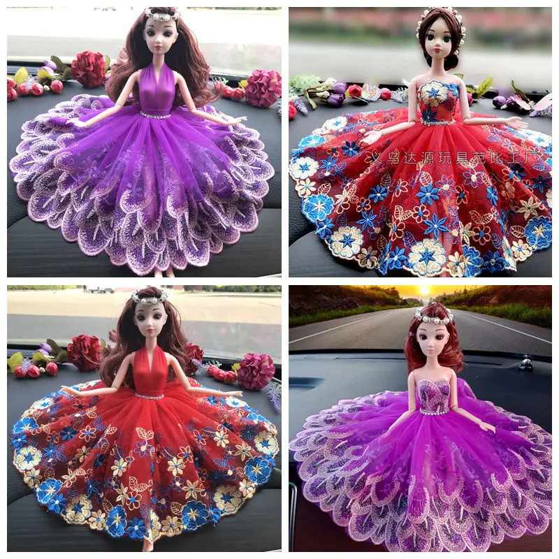 Креативная Милая Автомобильная кружевная Свадебная кукла украшение автомобиля принцесса украшение куклы Украшение салона автомобиля