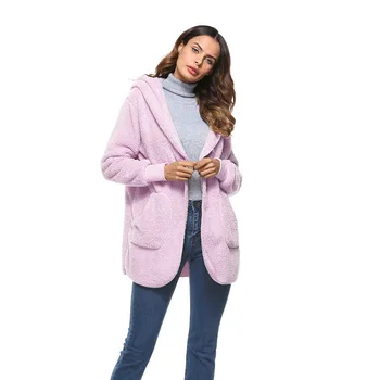 

2020 Long Faux Fur Coat Women 2020 Autumn Winter Warm Soft Fur Jacket Female Plush Overcoat Pocket Casual Teddy Outwear