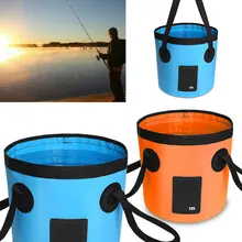 Складной раковина рыболовное ведро открытый водный горшок сумка 5 цветов водонепроницаемая ткань Спорт Кемпинг практичный умывальник