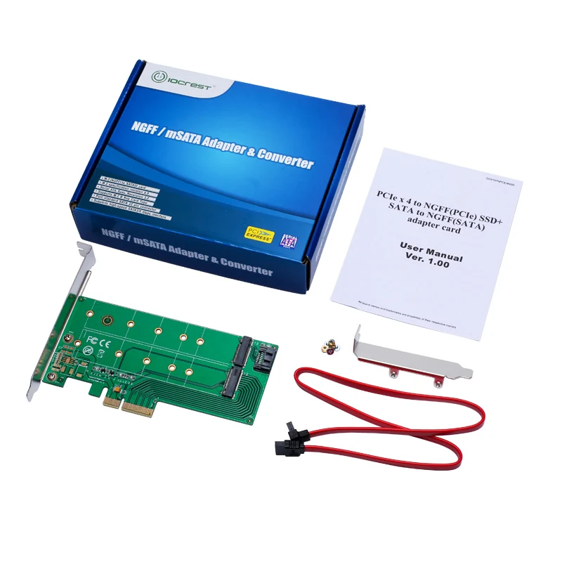 PCIe x4 к NGFF(PCIe) SSD+ SATA к NGFF(SATA) адаптер конвертер карта Бесплатный привод