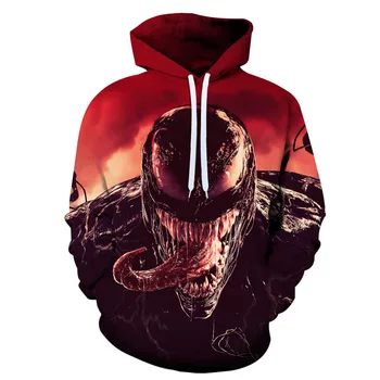 

Latest 3D printing Venom hoodies anime Hoodie Pocket Pullover Sweatshirts For Men's Women's Tops hip hop streetwear 6XL