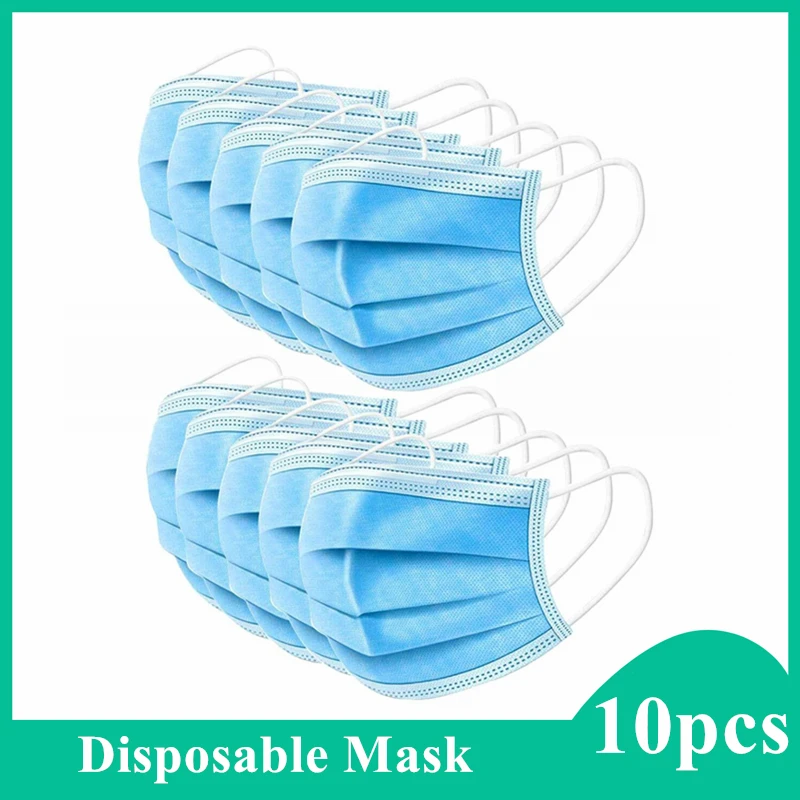 

200 Pcs Mask 95% Filtration Cotton Mouth Mask Anti Bacterial Dust Protection 3 Filters Against Droplet Mask Unisex Disposable