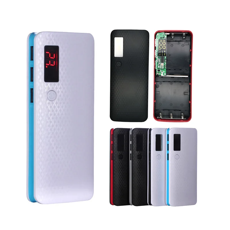 3 USB Port 5 18650 Power Bank Box Battery Holder Mobile Phone Charger Digital Display Charging