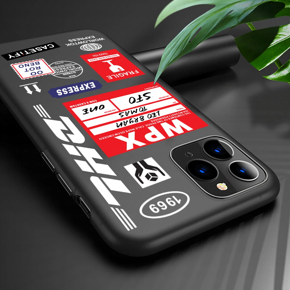 Простая логистическая этикетка DHL чехол для телефона Iphone 11 Pro X XS Max 6 7 8 Plus мягкий