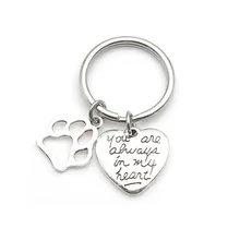 Европа и Америка вы всегда в моем сердце лапа собаки принты ладони печати собаки юбилейный брелок
