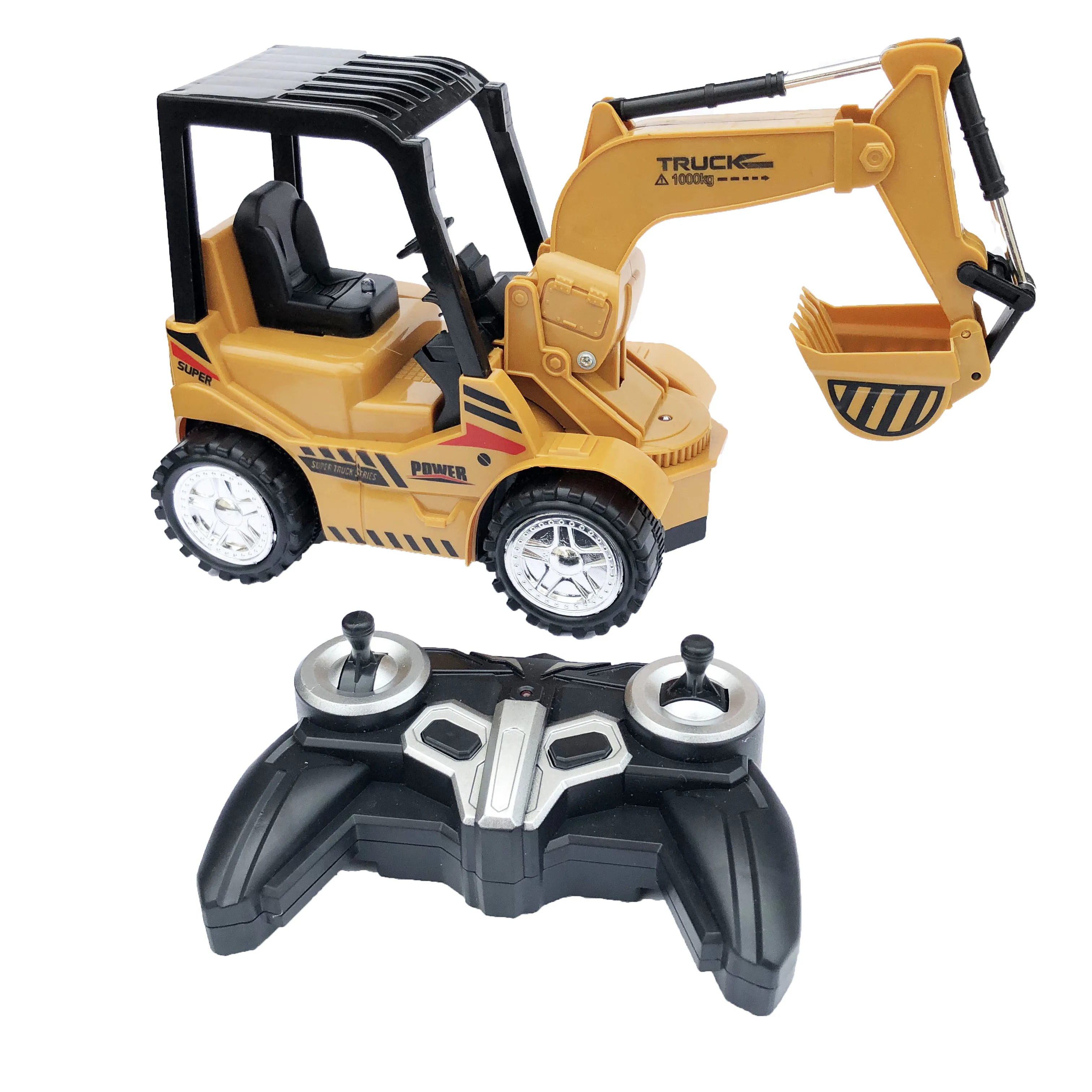 

RC Excavator 6 Channel Engineering Car with Light Sound Alloy and Plastic usb Charging Gift for Kids